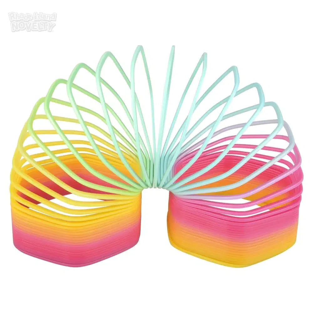 5-Pack Jumbo Hexagon Rainbow Coil Springs - Colorful Sensory Fidget Toys for Stress Relief, ADHD & Autism - Perfect for Classroom, Office & Home Use