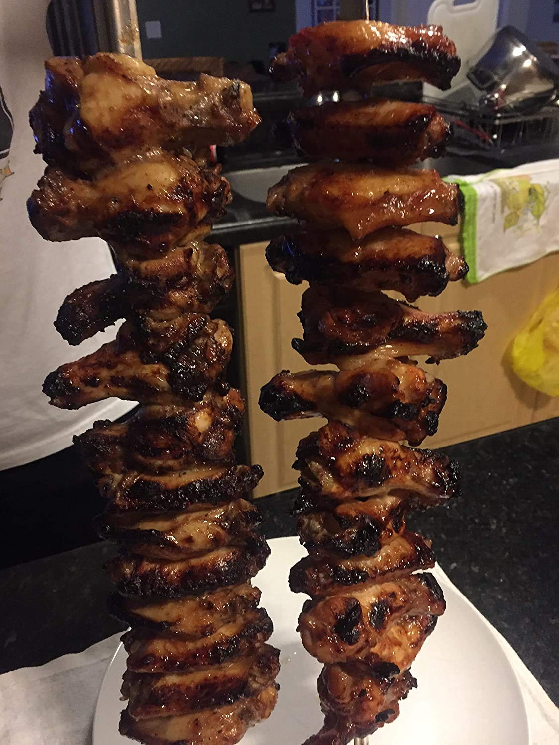 Premium Brazilian Rotisserie BBQ Grill - 5 Stainless Steel Skewers - Authentic Churrasqueira Grill for Outdoor Cooking | Perfect for Backyard BBQs, Camping & Family Gatherings