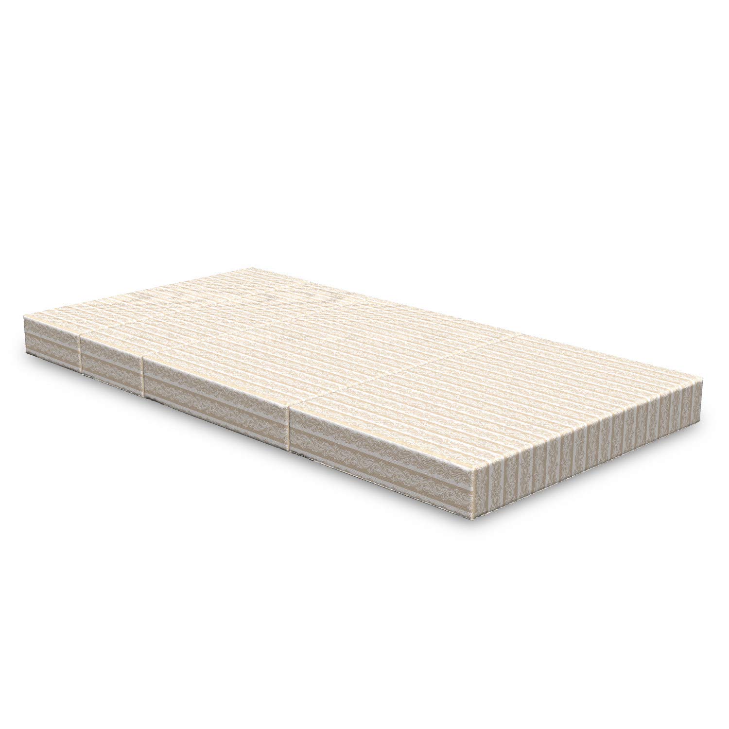 Ambesonne Victorian Foldable Mattress - Baroque Style Swirl Design, 74.8