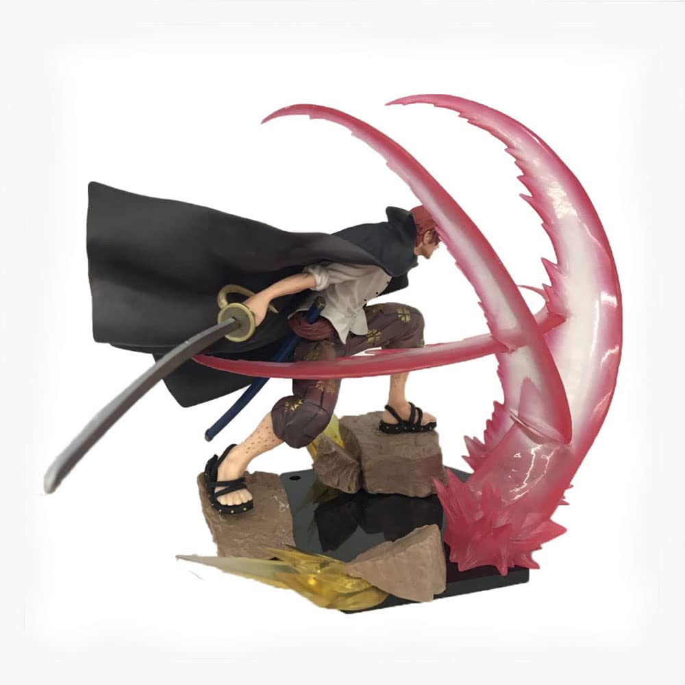 XDYY Anime Action Figure - One Piece Four Emperors Shanks & Luffy PVC Statue | Super Fierce Battle Scene | Collectible Model Toy for Anime Fans & Decor | Perfect for Display, Gifts, and Anime Collections