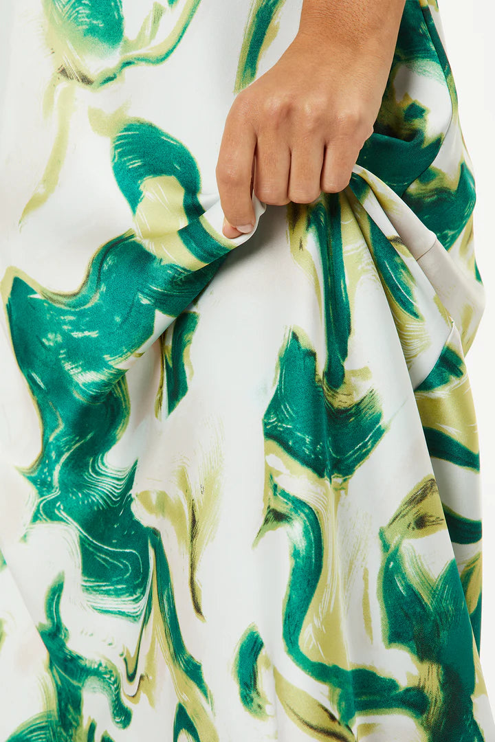 Elegant Mimi Cowl Neck Maxi Dress in Green - Perfect for Evening Parties, Weddings & Special Occasions