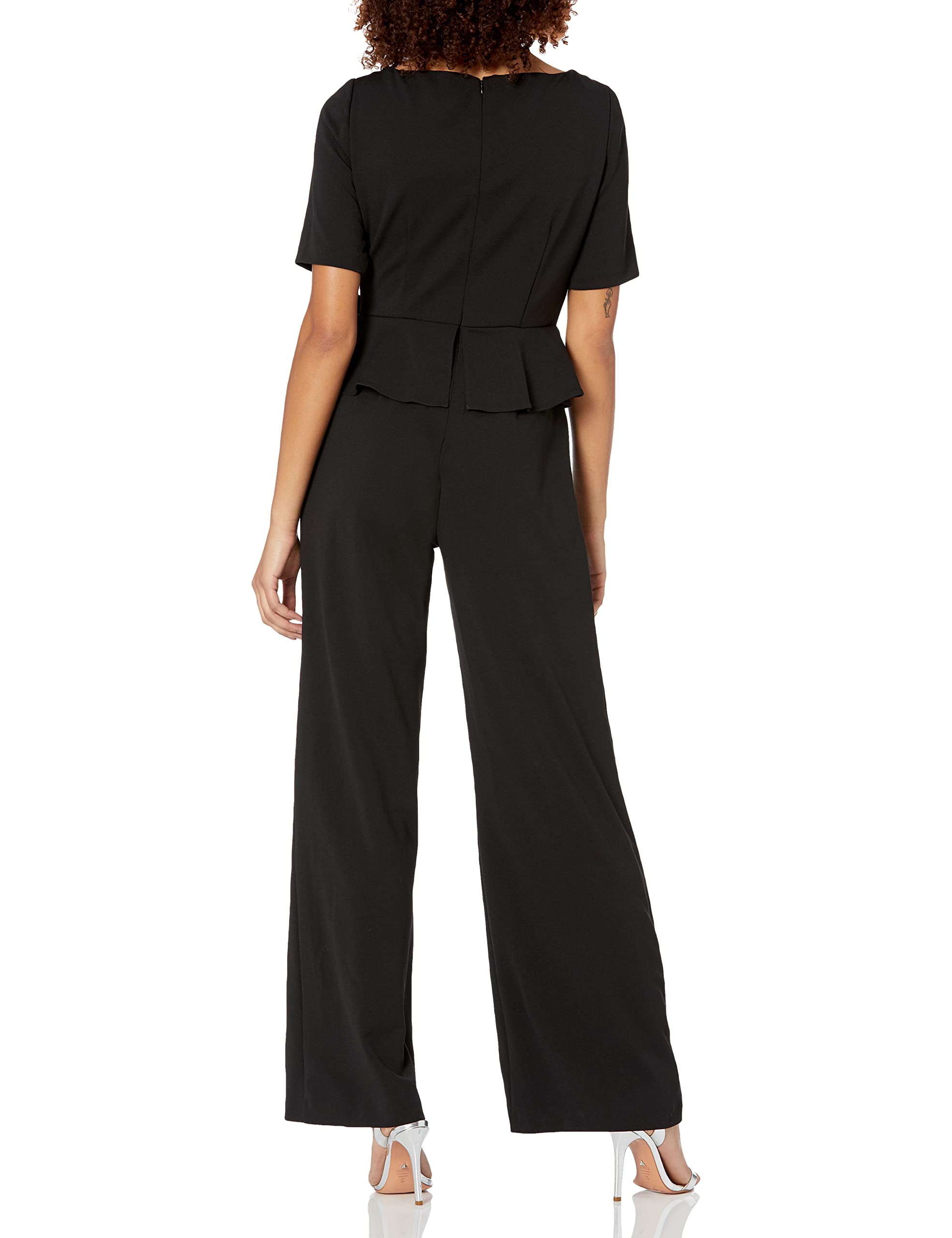 Adrianna Papell Women's Draped Crepe Jumpsuit - Elegant One-Piece Romper for Evening Parties, Weddings & Special Occasions