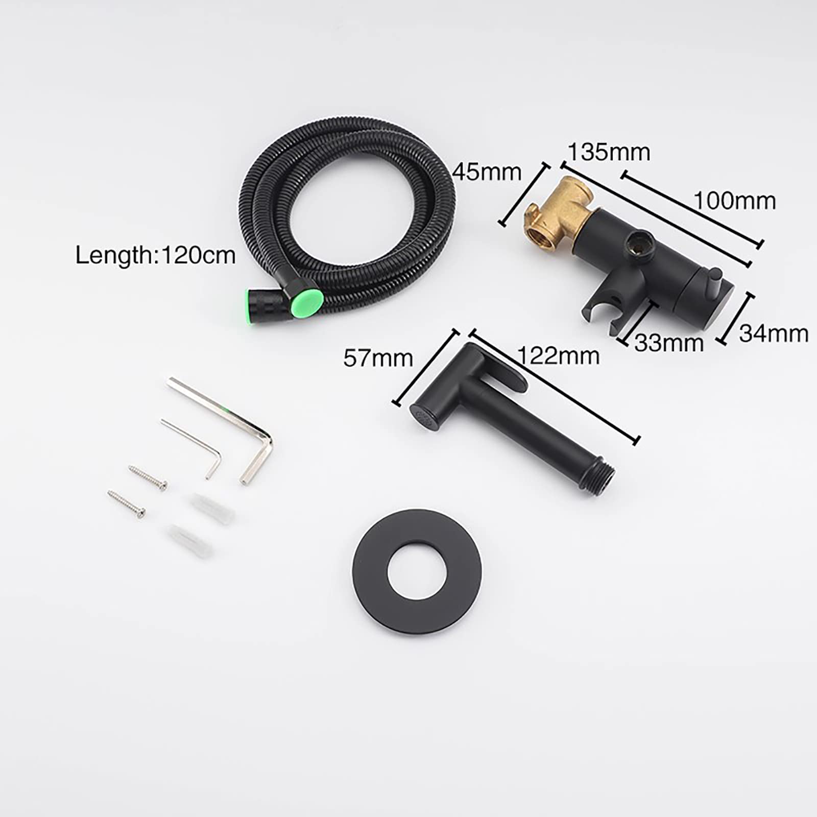 Portable Bidet Sprayer for Toilet - Hot & Cold Water Brass Handheld Sprayer Kit with Wall Mount - Hygienic Personal Cleanser & Baby Diaper Washer - Chrome Finish - Ideal for Bathroom, Nursery & Travel Use - Perfect Postpartum Care & Eco-Friendly Cleaning Solution