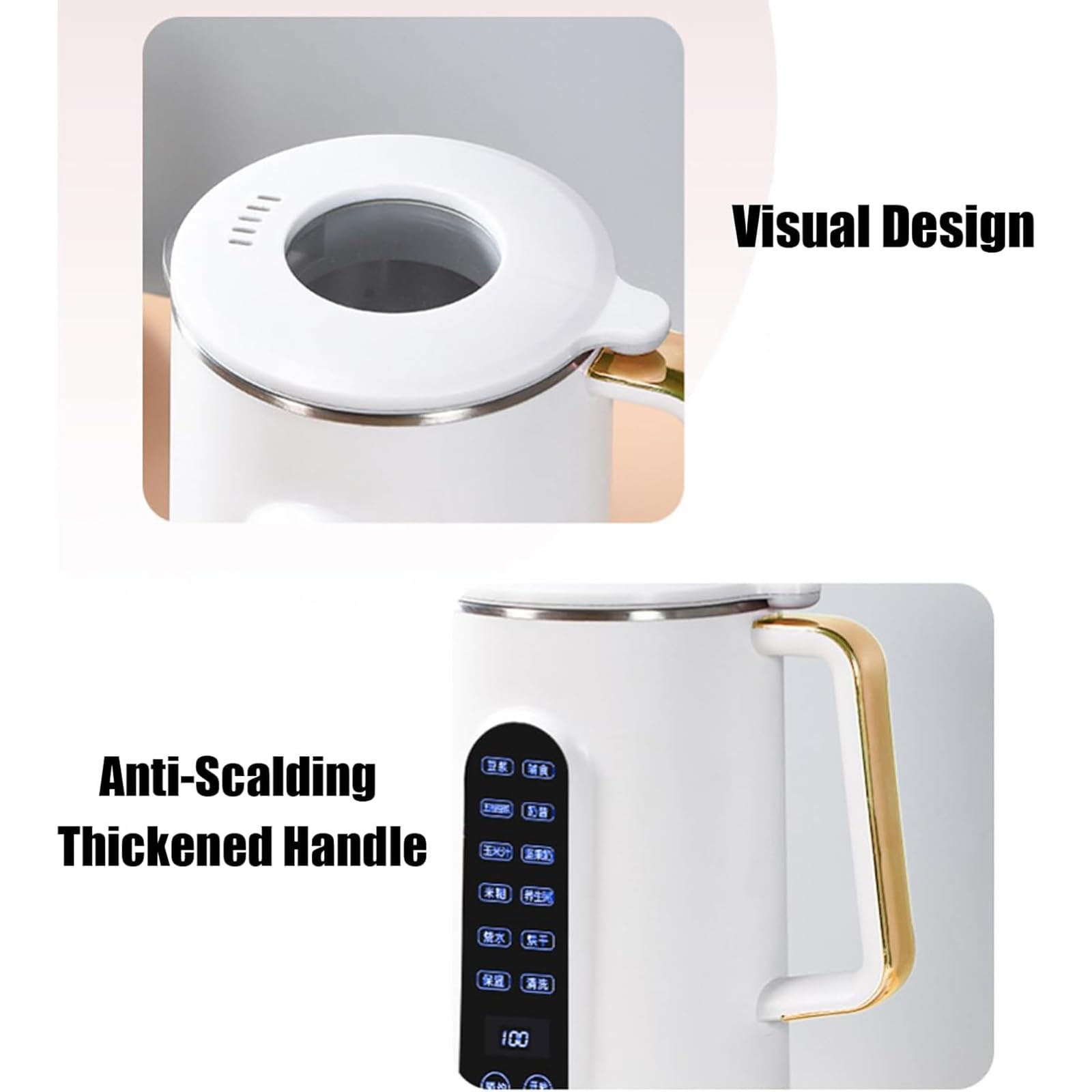 2025 New Mylk Nut Milk Maker Machine - 8-in-1 Automatic Almond Cashew Soy Milk Maker Blender with 33oz Capacity, No Straining, Self-Cleaning & Silent Operation - Perfect for Vegan, Paleo & Dairy-Free Lifestyles - Great for Home Kitchen, Office & Healthy Smoothie Making