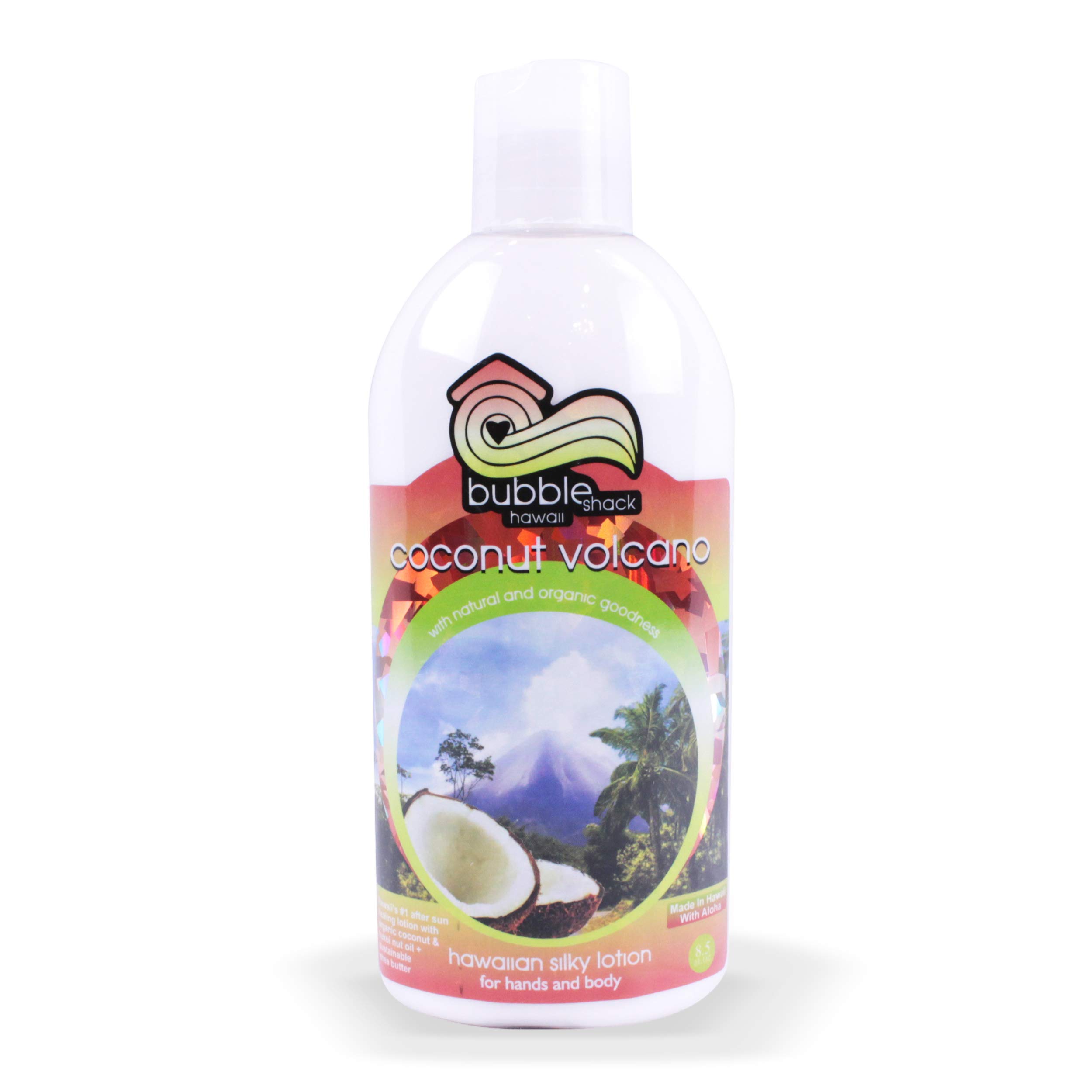 Bubble Shack Coconut Volcano Body Lotion - 8oz Hydrating Moisturizer for Dry Skin, Natural Coconut Scent, Vegan & Cruelty-Free - Perfect for Daily Use, Spa Days & Gift Giving