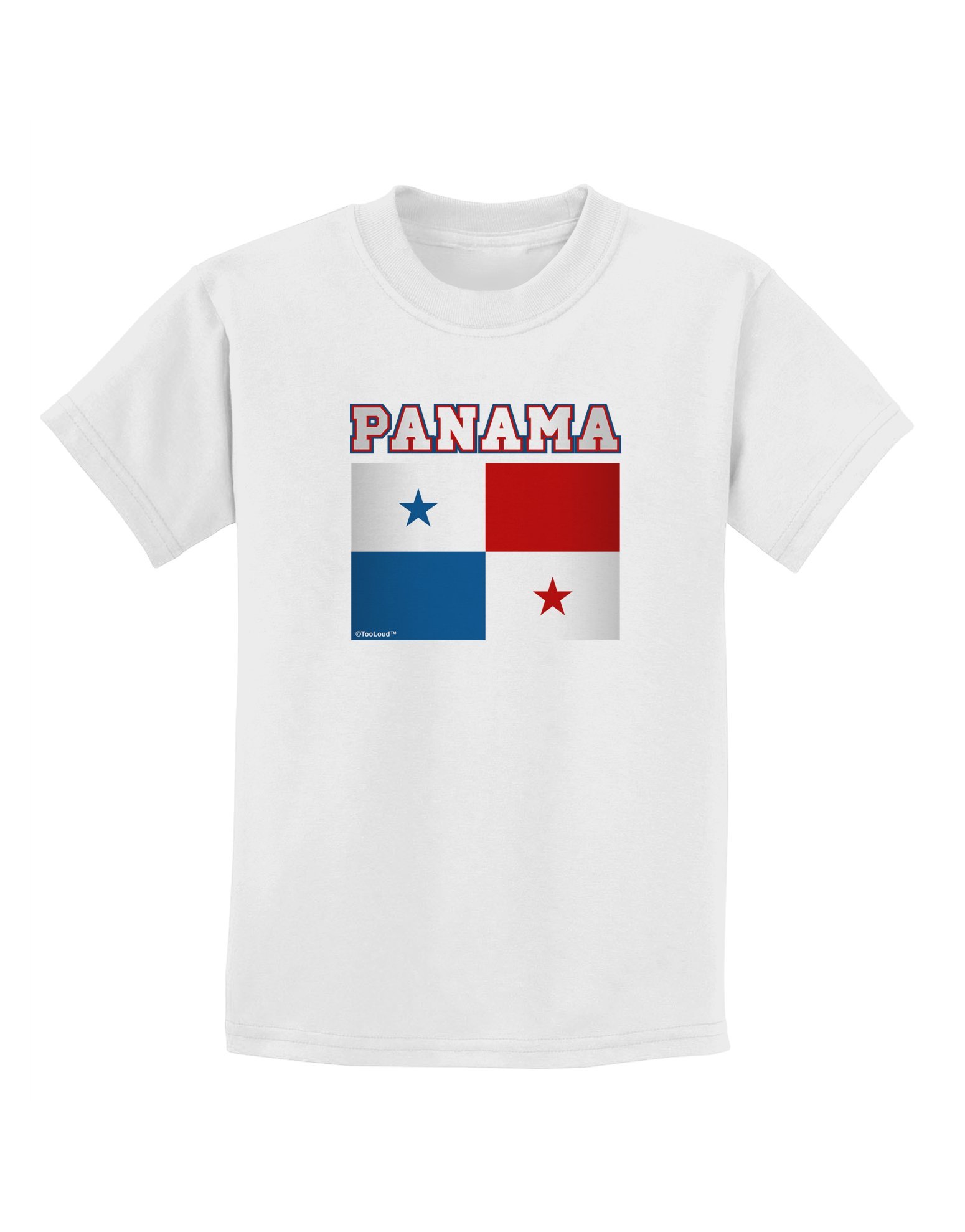 TooLoud Panama Flag Kids T-Shirt - Patriotic Children's Cotton Tee for Boys & Girls - Perfect for Independence Day, Cultural Events & Family Gatherings