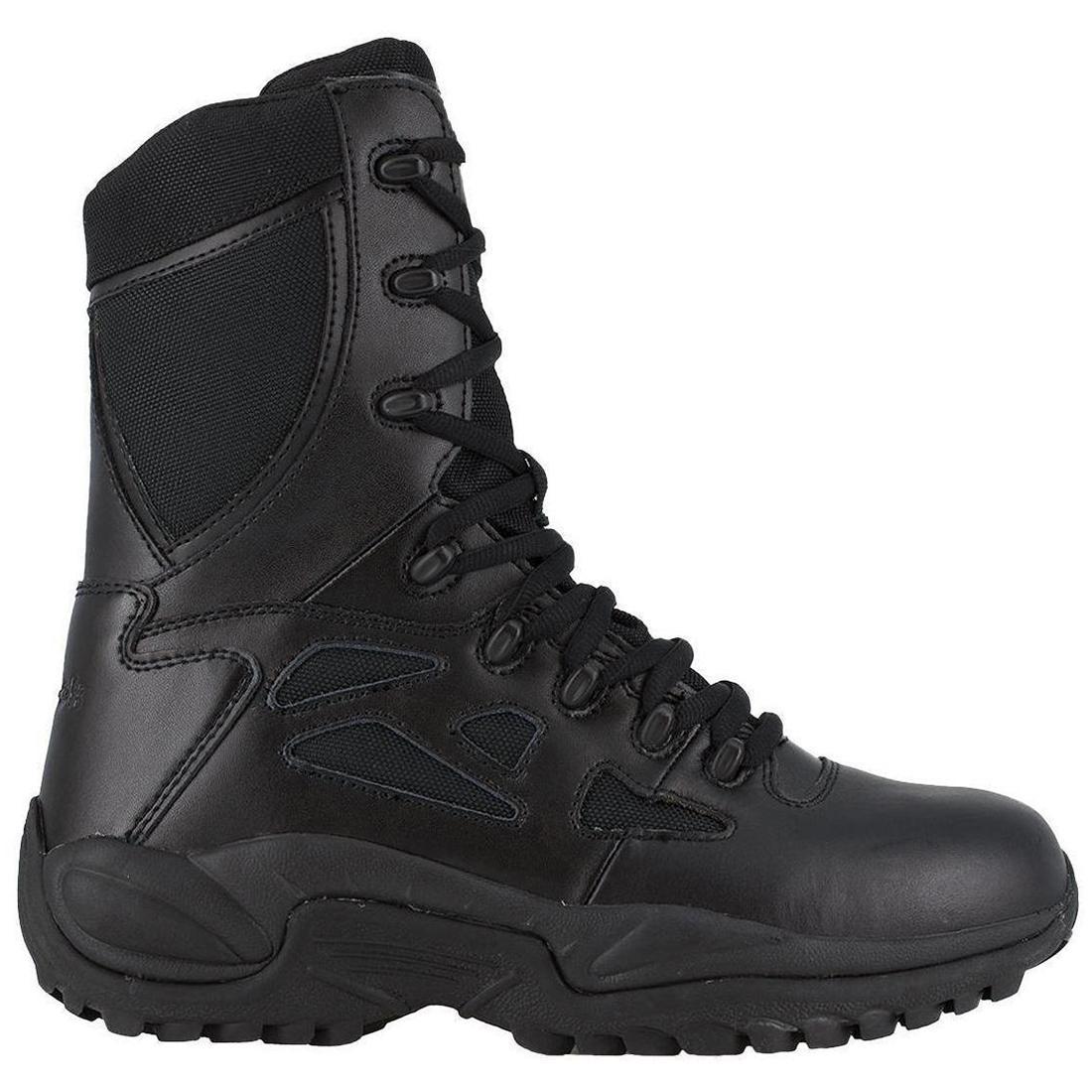 Rapid Response RB 8 Inch Soft Toe Tactical Boots with Side Zipper - Lightweight Military Work Boots for Outdoor Hiking, Security & Tactical Operations