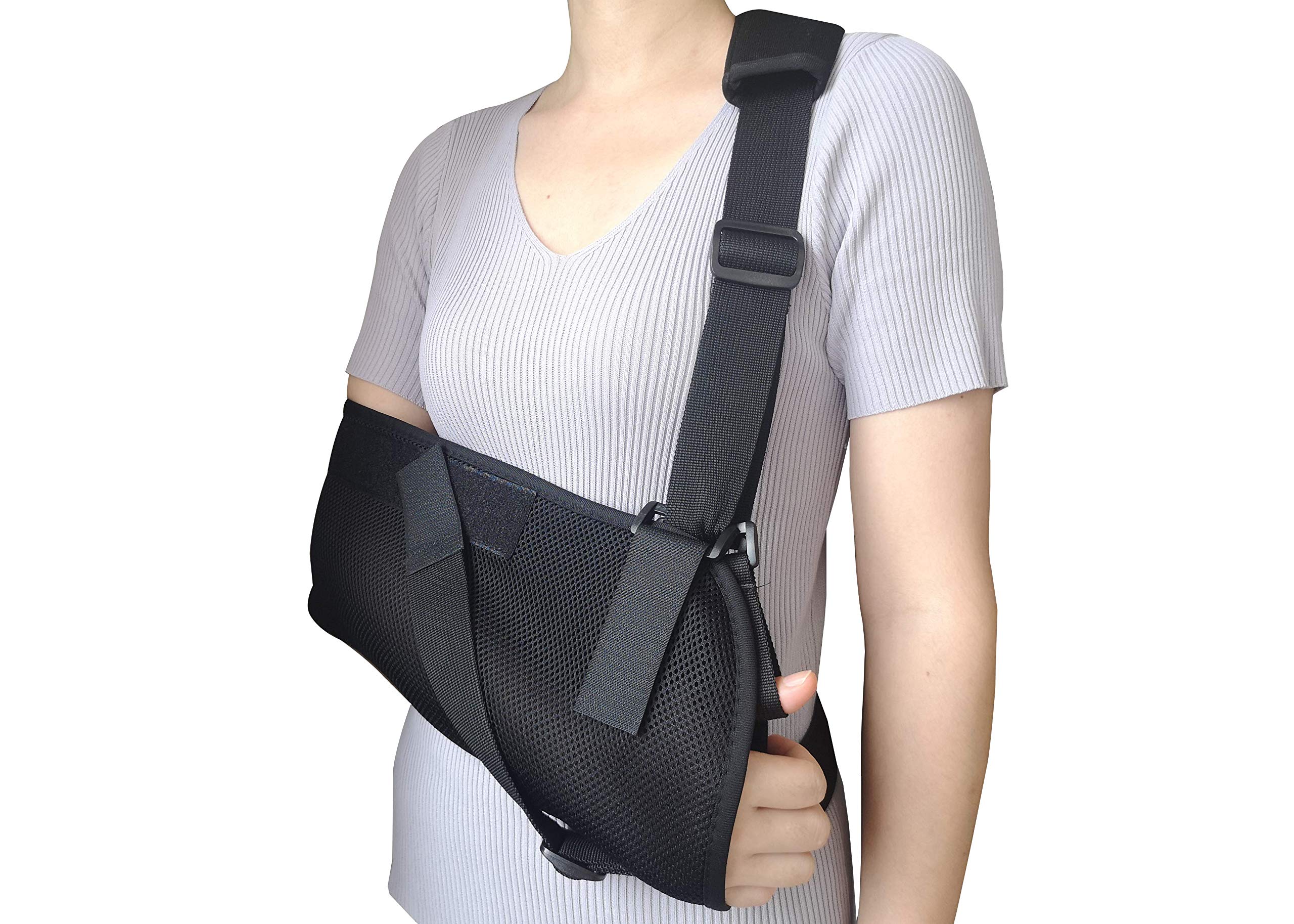 Solmyr Arm Sling - Adjustable Shoulder Support Brace for Broken, Fractured Bones & Elbow Wrist Injuries - Lightweight, Breathable & Ergonomic Design - Ideal for Post-Surgery Recovery, Sports Injuries & Daily Comfort