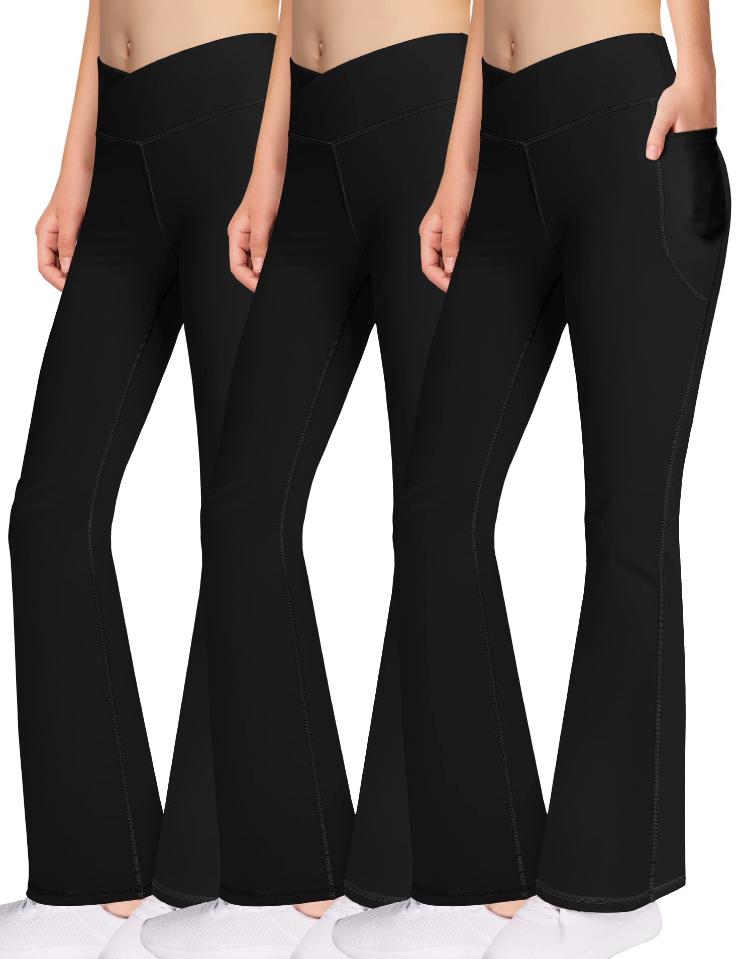 Bootcut Yoga Pants for Women - High Waisted Flare Leggings with Pockets | Comfortable Workout & Dance Pants for Yoga, Gym, Running & Casual Wear