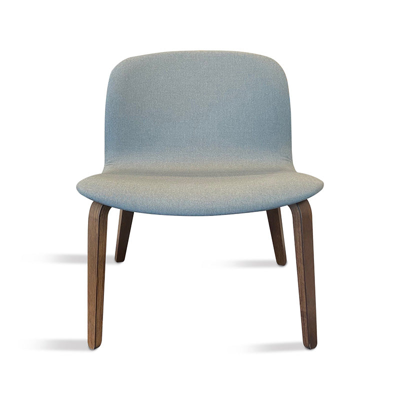 LOTTIE Modern Lounge Chair with Walnut Frame & Grey Upholstery - Perfect for Living Room, Bedroom, or Office Relaxation