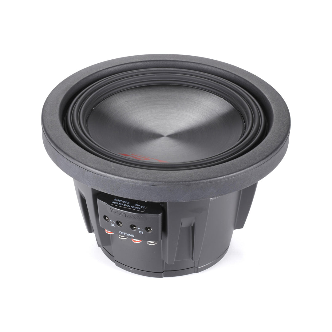 Alpine SWR-8D2 8-Inch R Series Dual 2 Ohm Voice Coil 1000W Car Subwoofer - High Power Bass for Trucks, SUVs & Custom Car Audio Systems