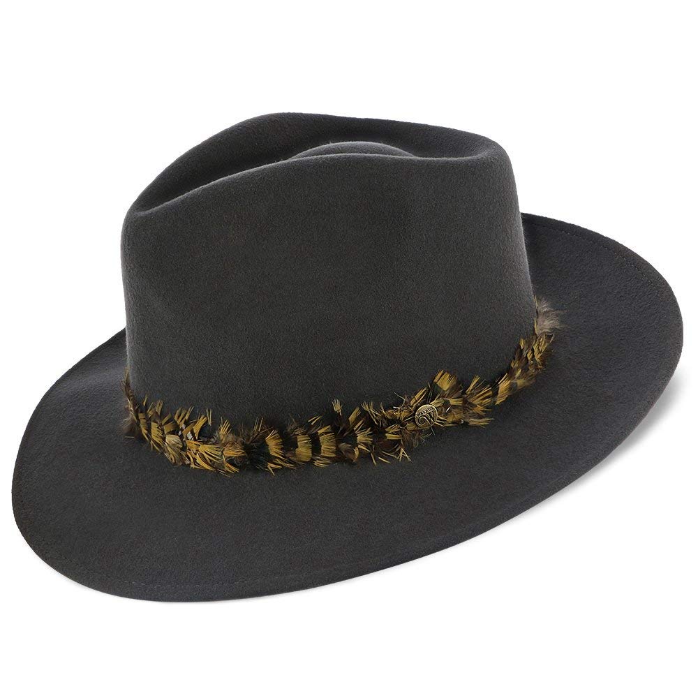 Stylish Walrus Hats Messenger Grey Fedora Hat with Center Dent - Perfect for Casual Outings, Vintage Fashion & Outdoor Events
