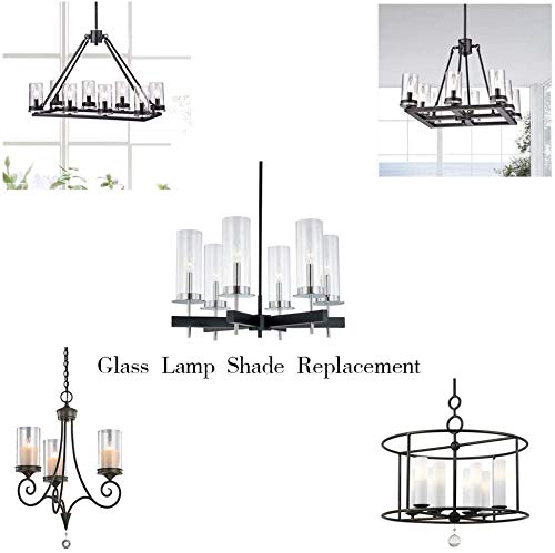 3.5x5 Clear Straight Cylinder Glass Lamp Shade Replacement - Multi-Effect Lighting for Table Lamps, Floor Lamps & Pendant Lights - Perfect for Living Room, Bedroom & Office Decor