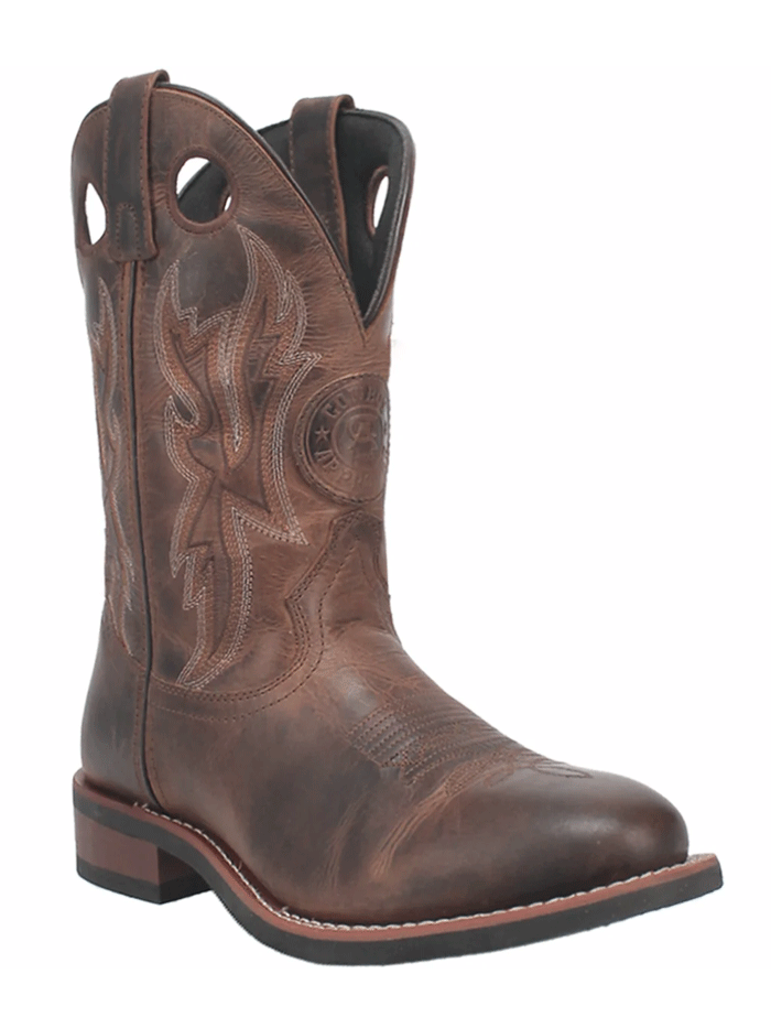 Laredo 7915 Men's Dawson Leather Boots - Brown Cowboy Boots for Men, Comfortable & Durable Western Boots for Riding, Work & Casual Wear