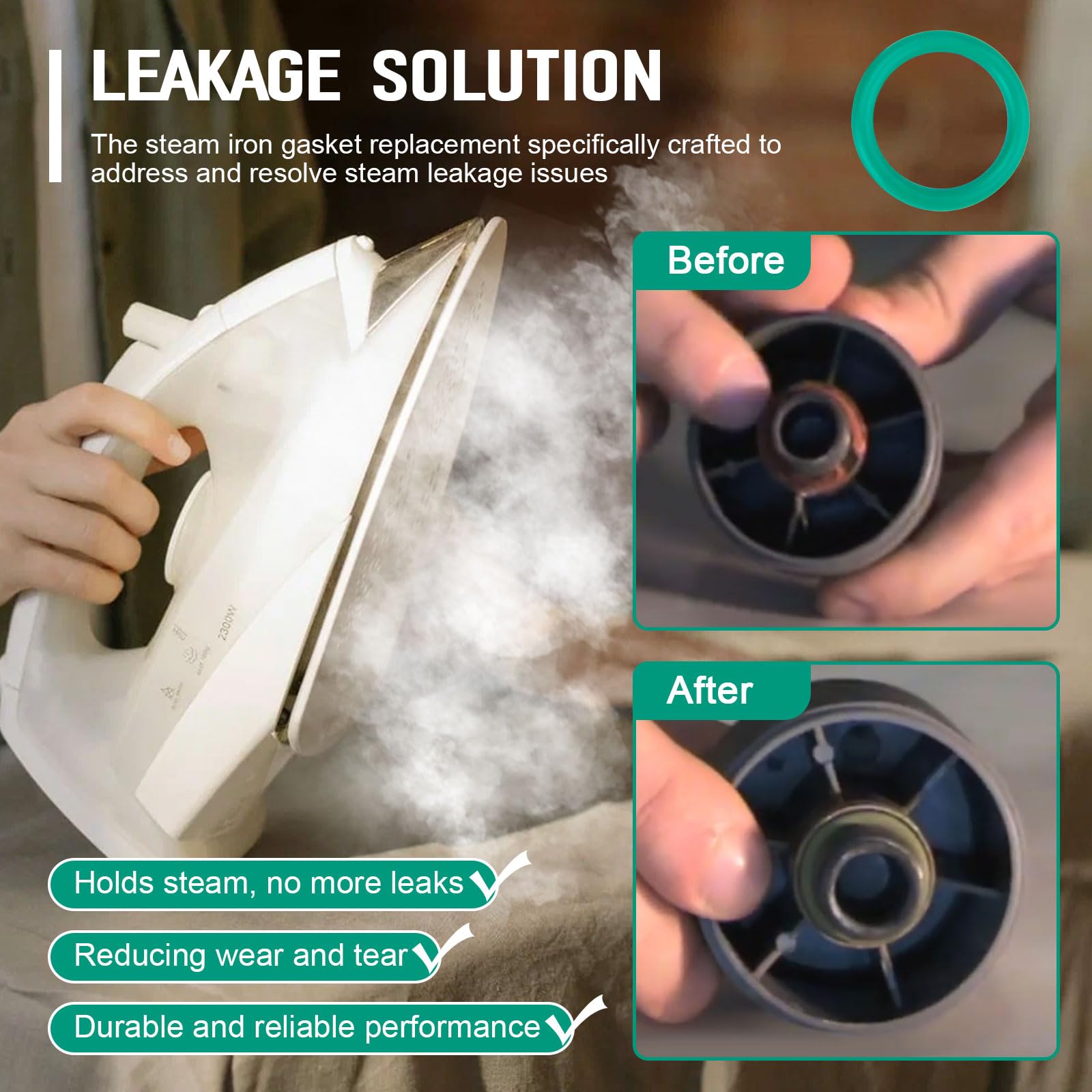 Rowenta Steam Iron Replacement Parts - 3 Pack Iron Steamer, Boiler Cap O-Ring Gasket Seal for DG5030 & CS-00098730 Models | Perfect for Home Ironing, Fabric Care & Clothing Maintenance