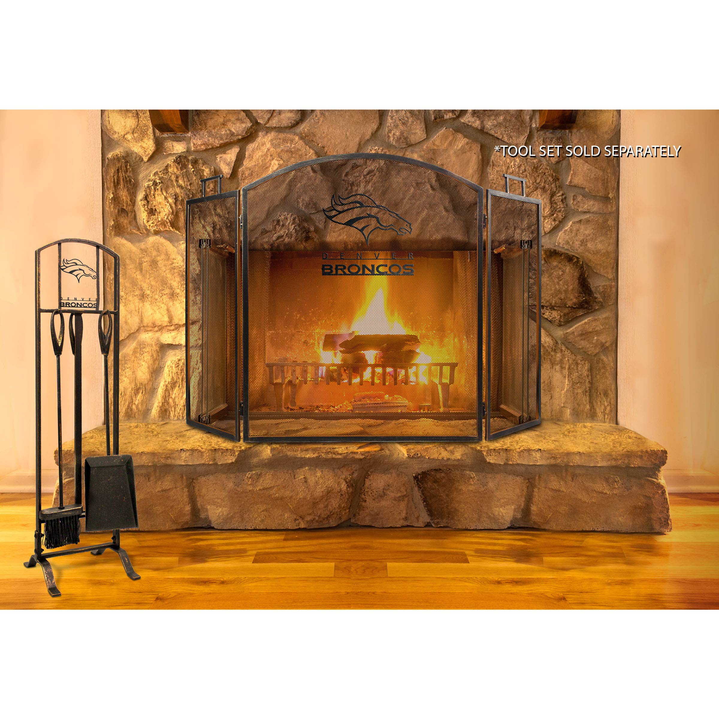 Philadelphia Eagles Fireplace Screen - Imperial Brown NFL Team Logo Decorative Fire Guard for Home & Game Room Safety - Perfect for Eagles Fans & Football Enthusiasts