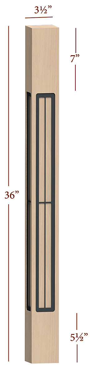 Farmhouse Modern Metal Inlay Fast Snap Skyline Island Post 36