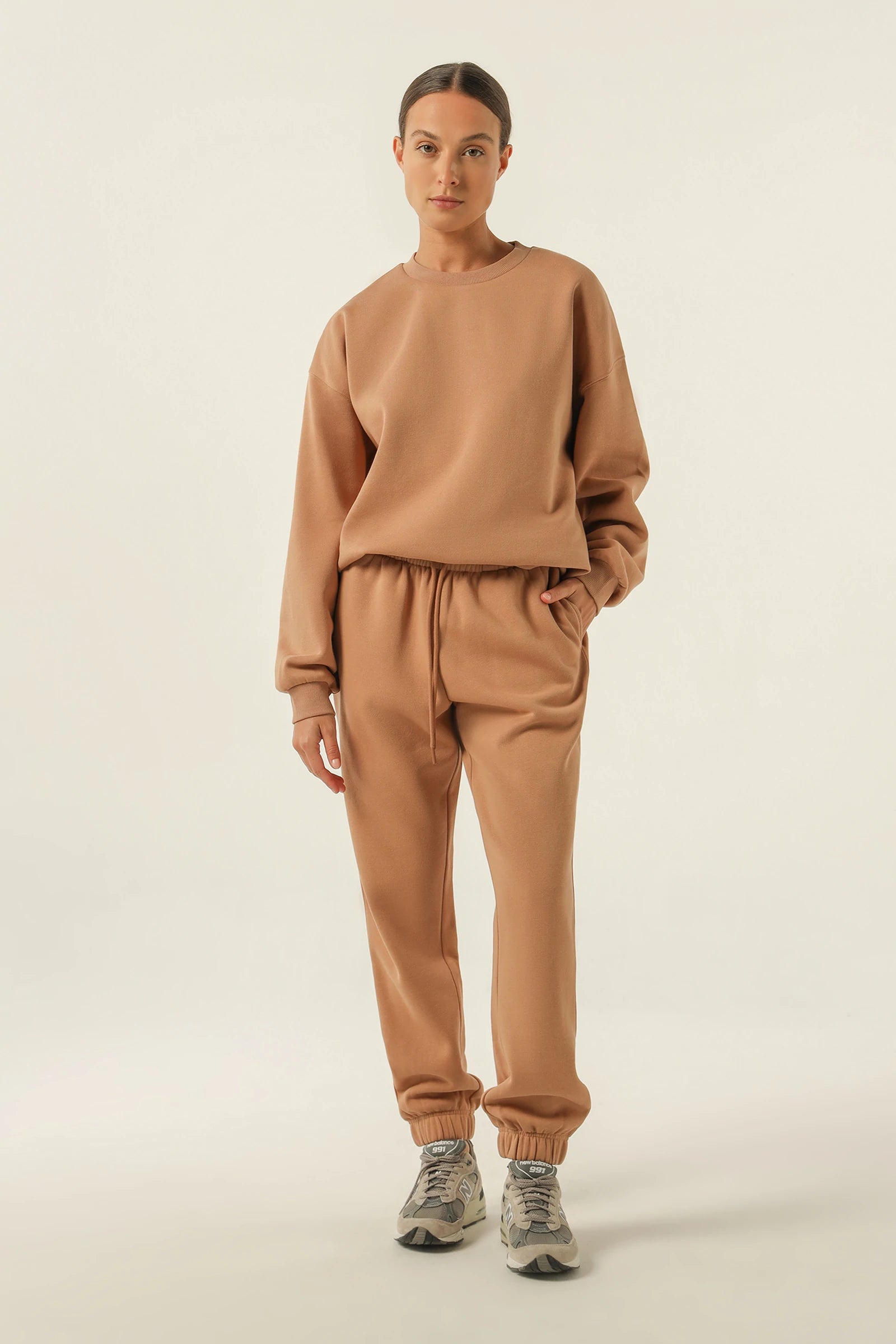 Carter Curated Track Pants for Men & Women - Comfortable Coffee Color Joggers for Running, Yoga & Lounge Wear