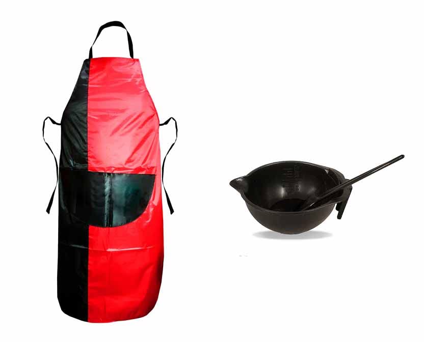 Stylewell Professional Hair Coloring Kit - Dye Bowl, Brush & Black Hair Cutting Sheet with Makeup Apron - Perfect for Salon Stylists & At-Home Hair Color