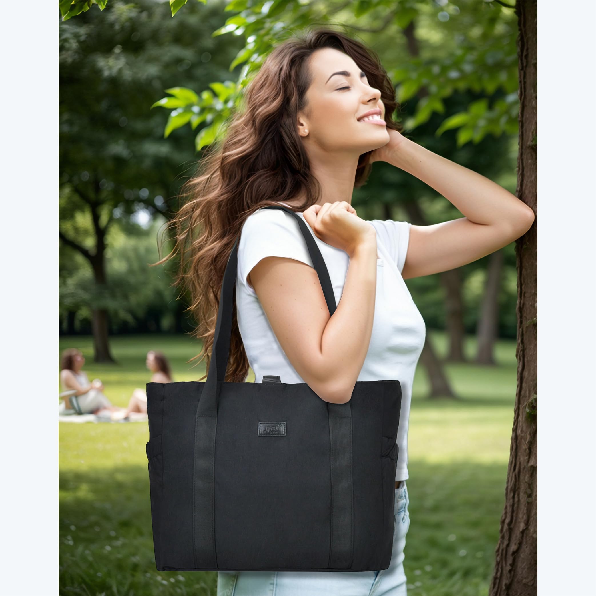 Premium Yoga Tote Bag for Women - Gym, Work & Travel Laptop Shoulder Bag - Nurse Tote with Computer Compartment - Perfect for Fitness, Office & Daily Commute