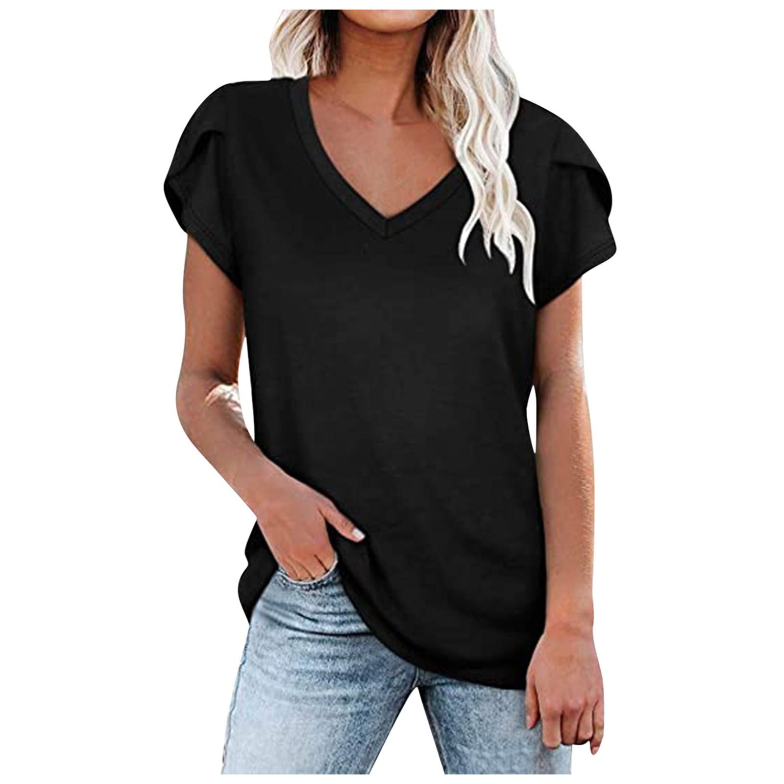 Ollysqiar Women's Short Sleeve Tops - Affordable Casual Shirts Under $10 | Perfect for Summer Outfits, Work Wear & Everyday Comfort