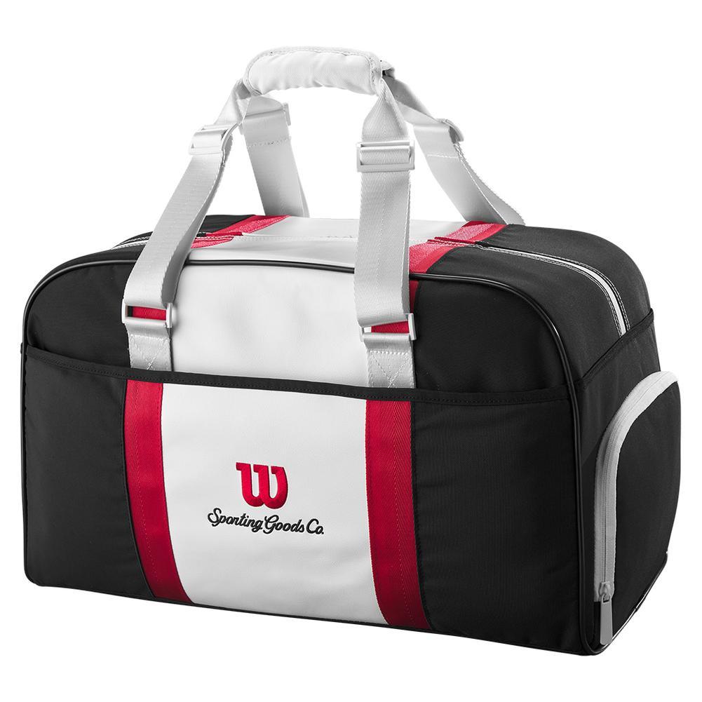 **Courage Collection Small Tennis Duffle Bag - Black & White - Perfect for Tennis, Gym & Travel**