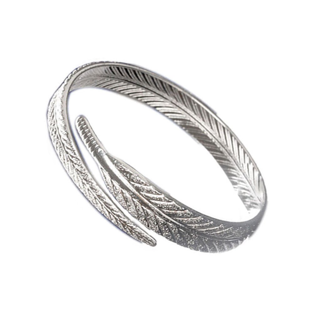 Women's Silver Plated Open Cuff Bangle Bracelet - Elegant Fashion Jewelry for Everyday Wear, Parties & Special Occasions