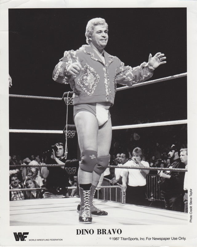 WWF Vintage Promo Photos 1987 Dino Bravo - Rare Wrestling Collectibles for Fans & Memorabilia Enthusiasts - Perfect for Display, Gifts & Wrestling History Collections