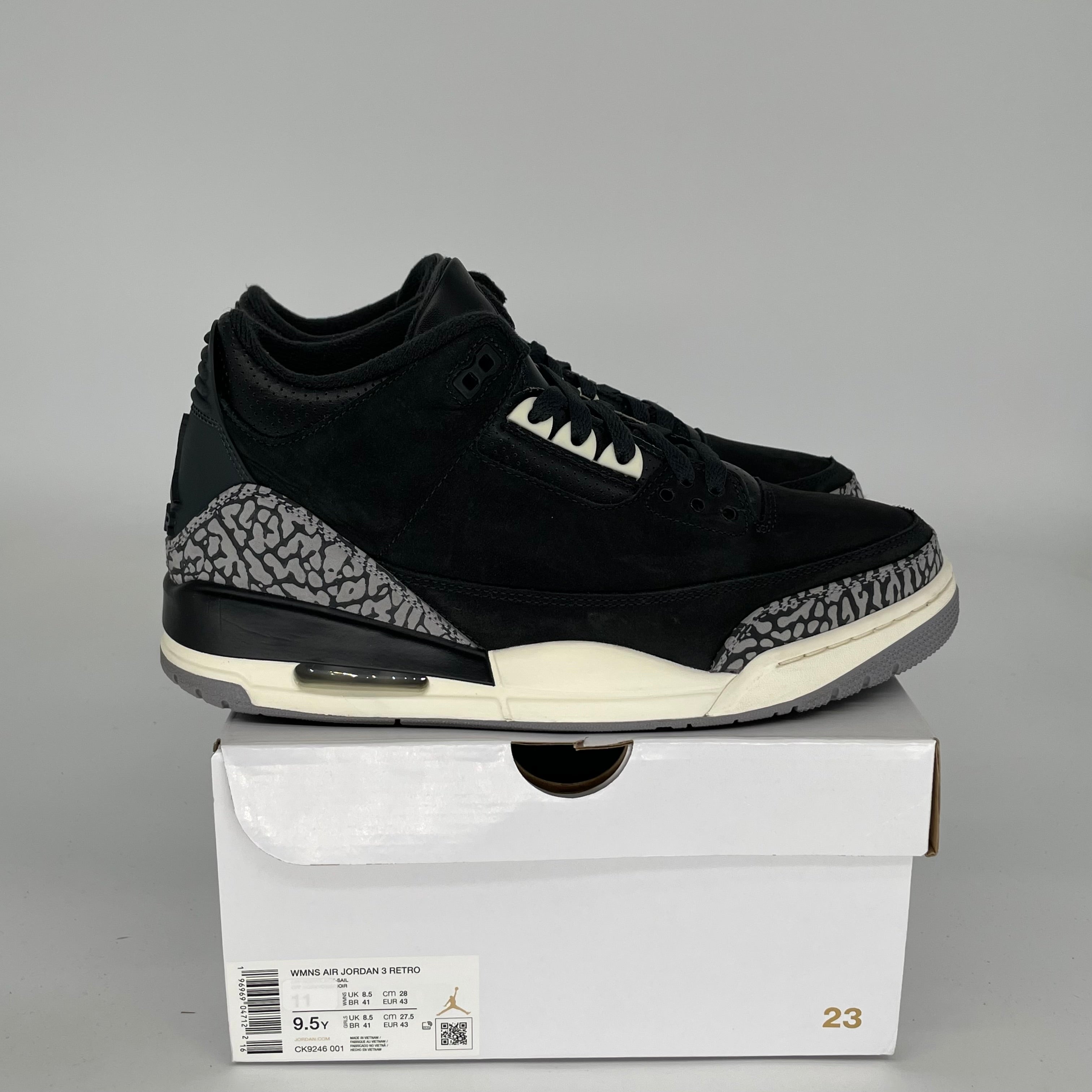 AIR JORDAN 3 OFF NIOR W Women's Basketball Shoes Size 9.5/11W Black CK9246-001 - Perfect for Streetwear, Gym & Casual Outfits