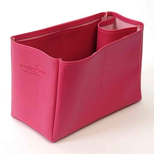 Stylish Vegan Leather Handbag Organizer in Fuchsia Pink - Perfect Fit for Louis Vuitton Neverfull MM & Other Designer Totes | Travel, Work & Daily Use Organizer
