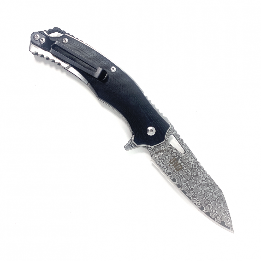 Premium BNB Damascus Steel Knife - Black Panther Hunting & Outdoor Survival Knife - Perfect for Camping, Bushcraft & Tactical Use