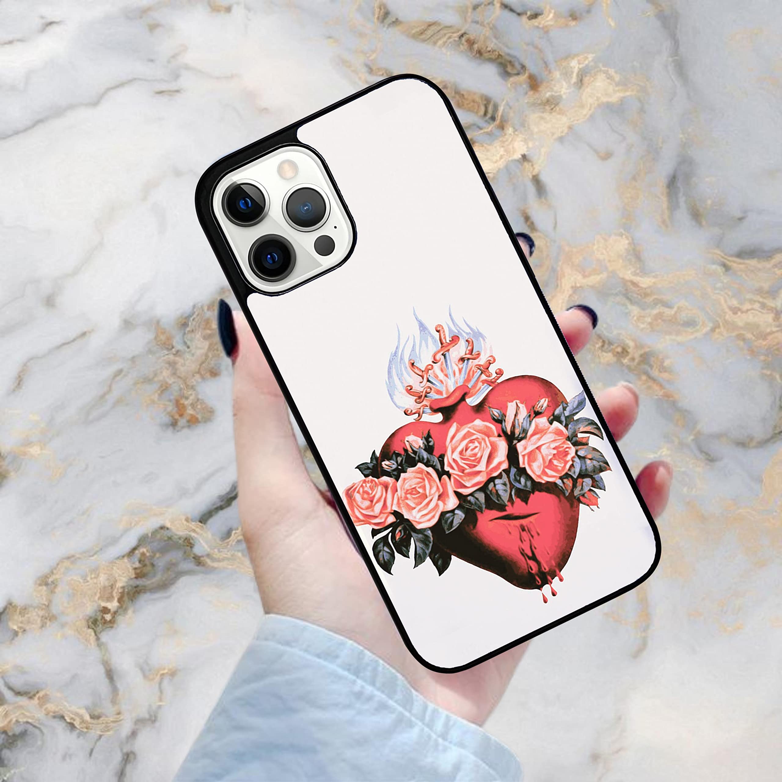 Virgin Mary Catholic iPhone 13 Pro Max Case - Durable Shockproof TPU Rubber Slim Cover with Non-Slip Grip - Perfect for Church, Prayer & Daily Protection