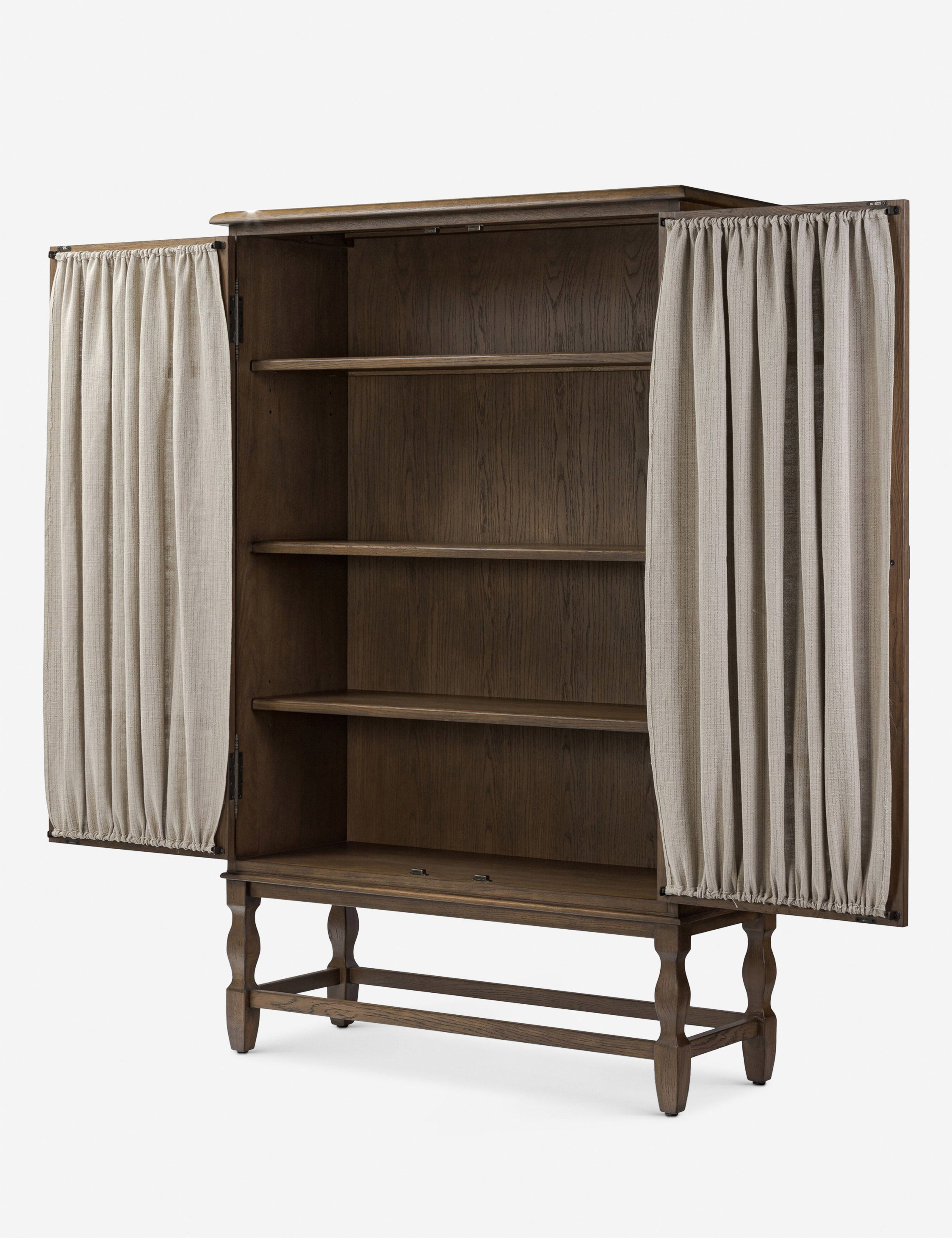 Finley Curio Cabinet by Amber Lewis x Four Hands - Glass Display Cabinet for Collectibles & Home Decor - Perfect for Living Room, Dining Room, or Office Showcase