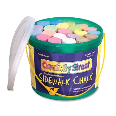 20-Piece Assorted Color Sidewalk Chalk Set - 2 Pack for Kids Outdoor Drawing & Play | Perfect for Driveway Art, Playground Fun & Summer Activities