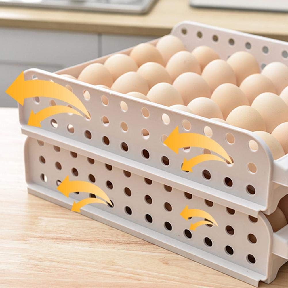 4-Layer Egg Storage Box for 120 Eggs - Kitchen Organizer for Fridge & Pantry