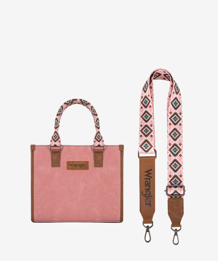 Wrangler Aztec Print Tote Bag for Women - Stylish & Durable Cotton Shoulder Bag - Perfect for Shopping, Beach, Work & Travel