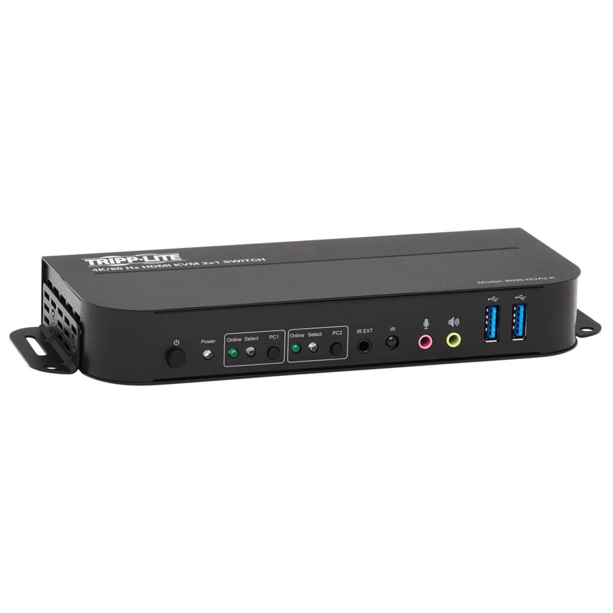 Tripp Lite B005-HUA2-K 2-Port HDMI USB KVM Switch - 4K 60Hz HDR HDCP 2.2 - Dual Monitor & USB 3.0 Sharing for Home Office & Gaming Setup