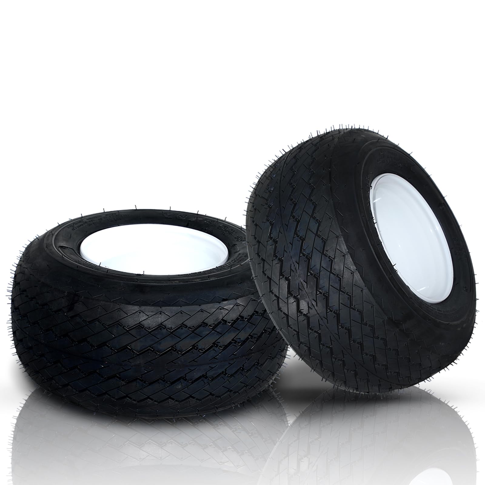 18x8.50-8 Golf Cart Tires and Rims Set of 2 - 4 Ply Load Range B - 4 Lug 4