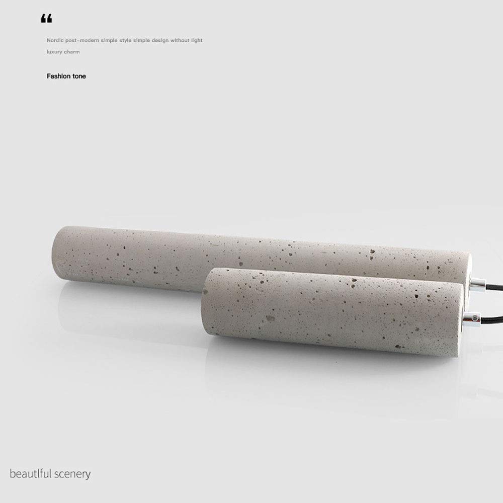 3 Pack LED Concrete Hanging Pendant Lights - Modern Round Tube Chandelier for Kitchen Island, Dining Room & Bar Lighting - Industrial Retro Ceiling Light Fixtures with Cement Finish - Perfect for Farmhouse, Loft & Commercial Spaces Decor