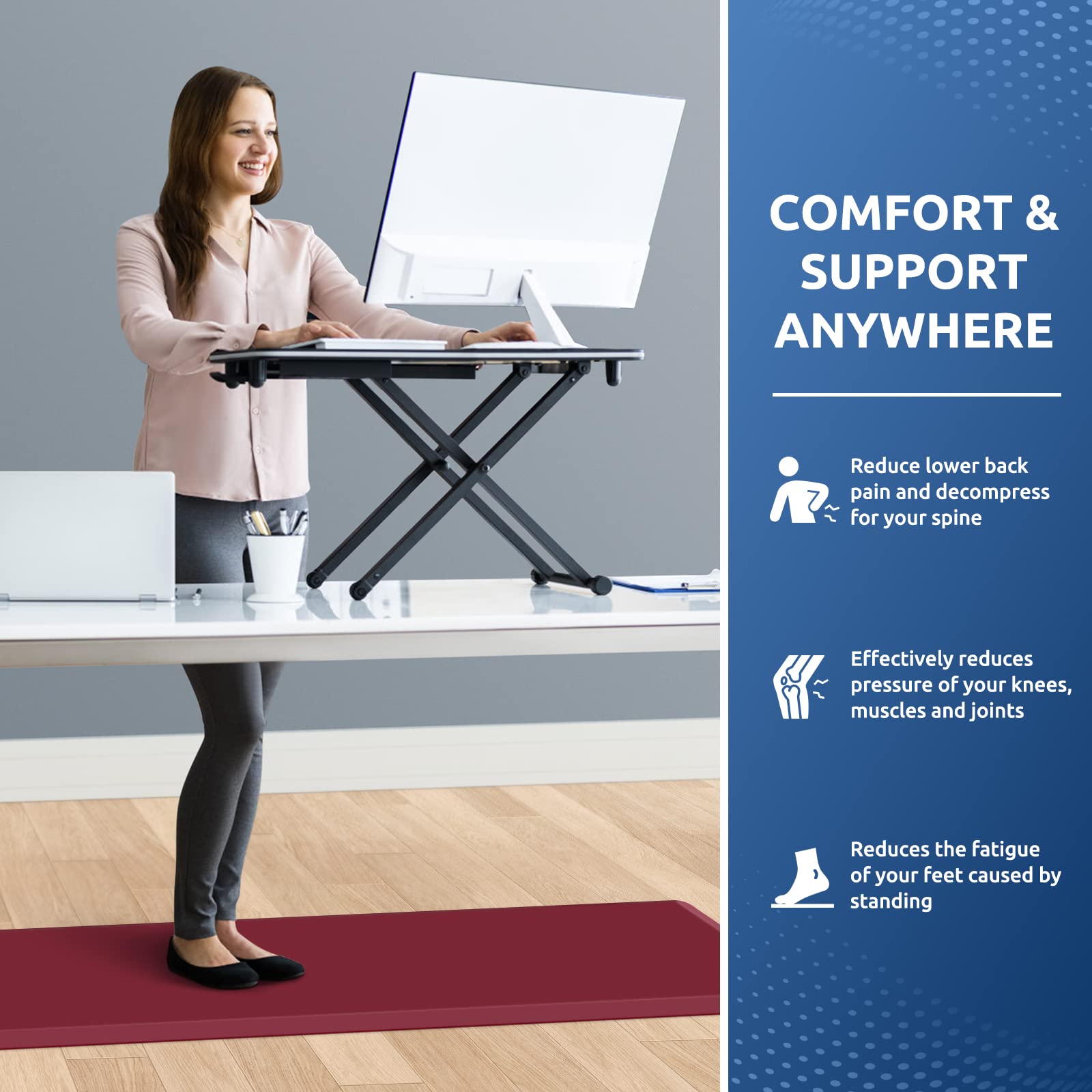 **KitchenClouds Anti-Fatigue Kitchen Mat - 17.3