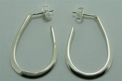 Long Horseshoe Hoop Stud Earrings for Women - Dainty Gold & Silver Minimalist Earrings for Everyday Wear, Gift Giving & Special Occasions