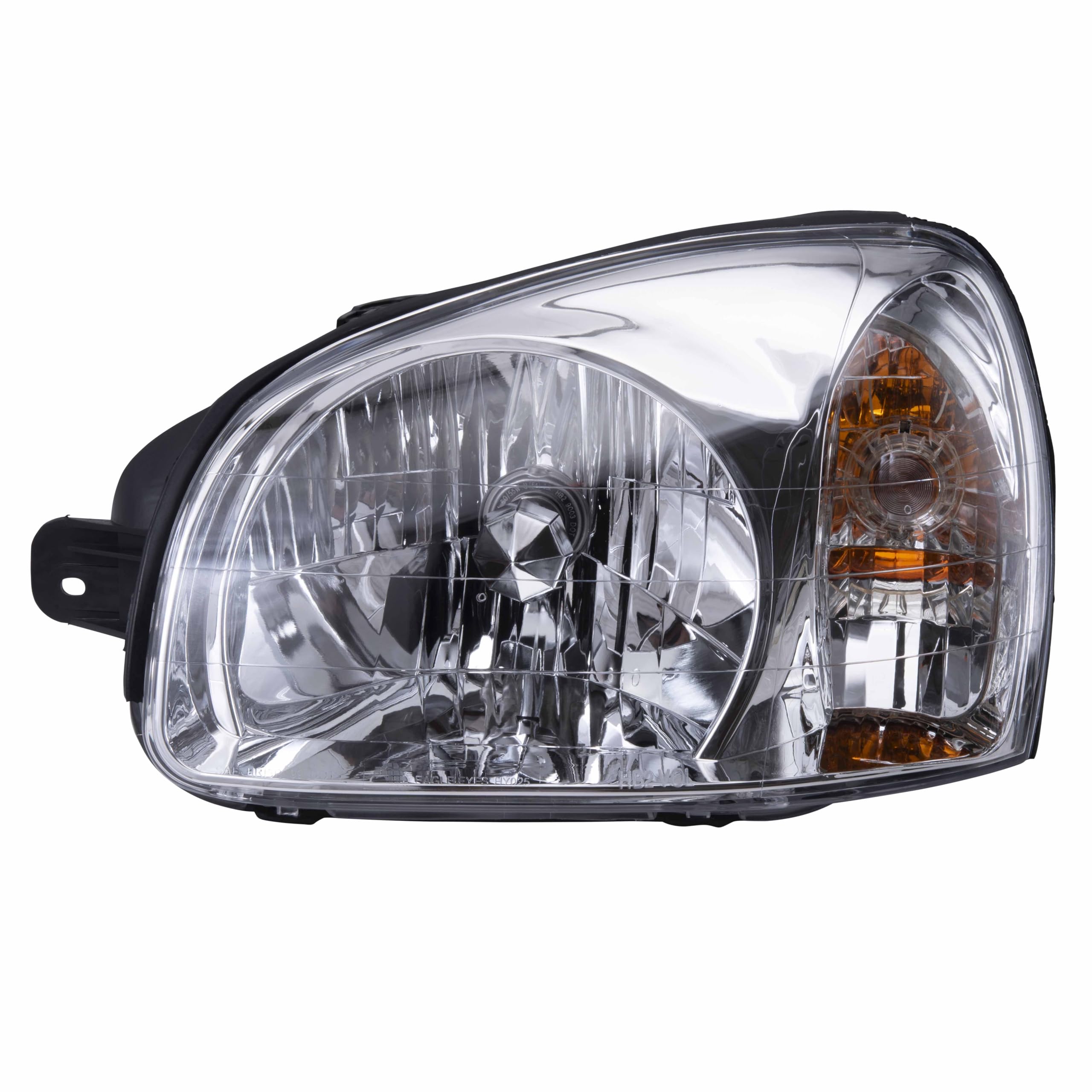 Brock Replacement Headlights for 2003-2006 Hyundai Santa Fe - Driver & Passenger Side Headlamps 92101-26251 92102-26251 - Perfect for Night Driving & Foggy Conditions