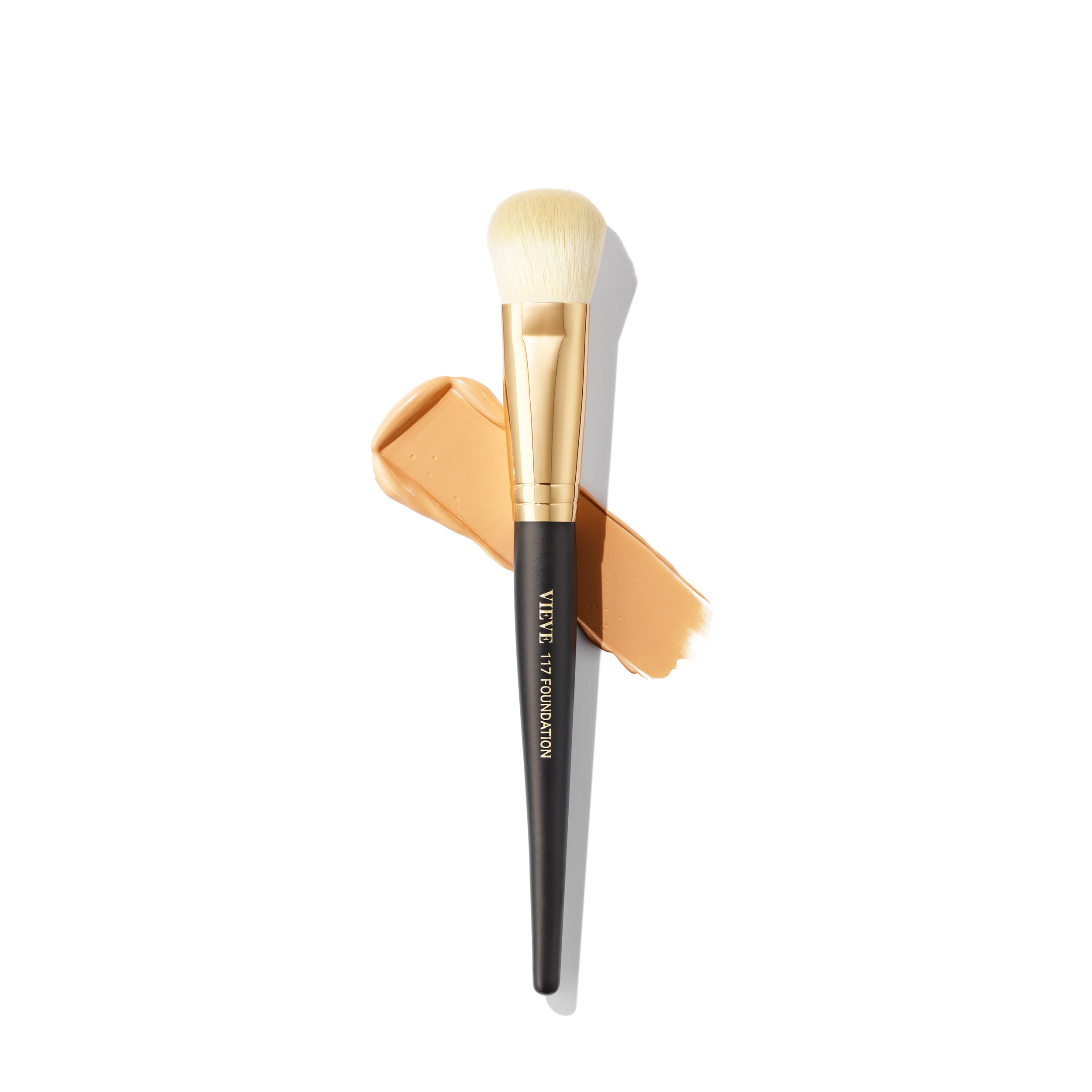 117 Foundation Brush - Professional Makeup Brush for Flawless Liquid & Powder Foundation Application - Perfect for Everyday Makeup, Airbrush Finish & Contouring