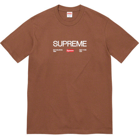 Supreme Est 1994 T-Shirt - Brown Cotton Streetwear Tee for Men - Perfect for Casual Wear, Street Fashion & Urban Lifestyle