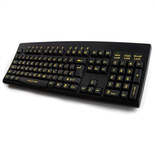 Accuratus 260 High Visibility Uppercase Keyboard - Perfect for Office, Gaming & Programming