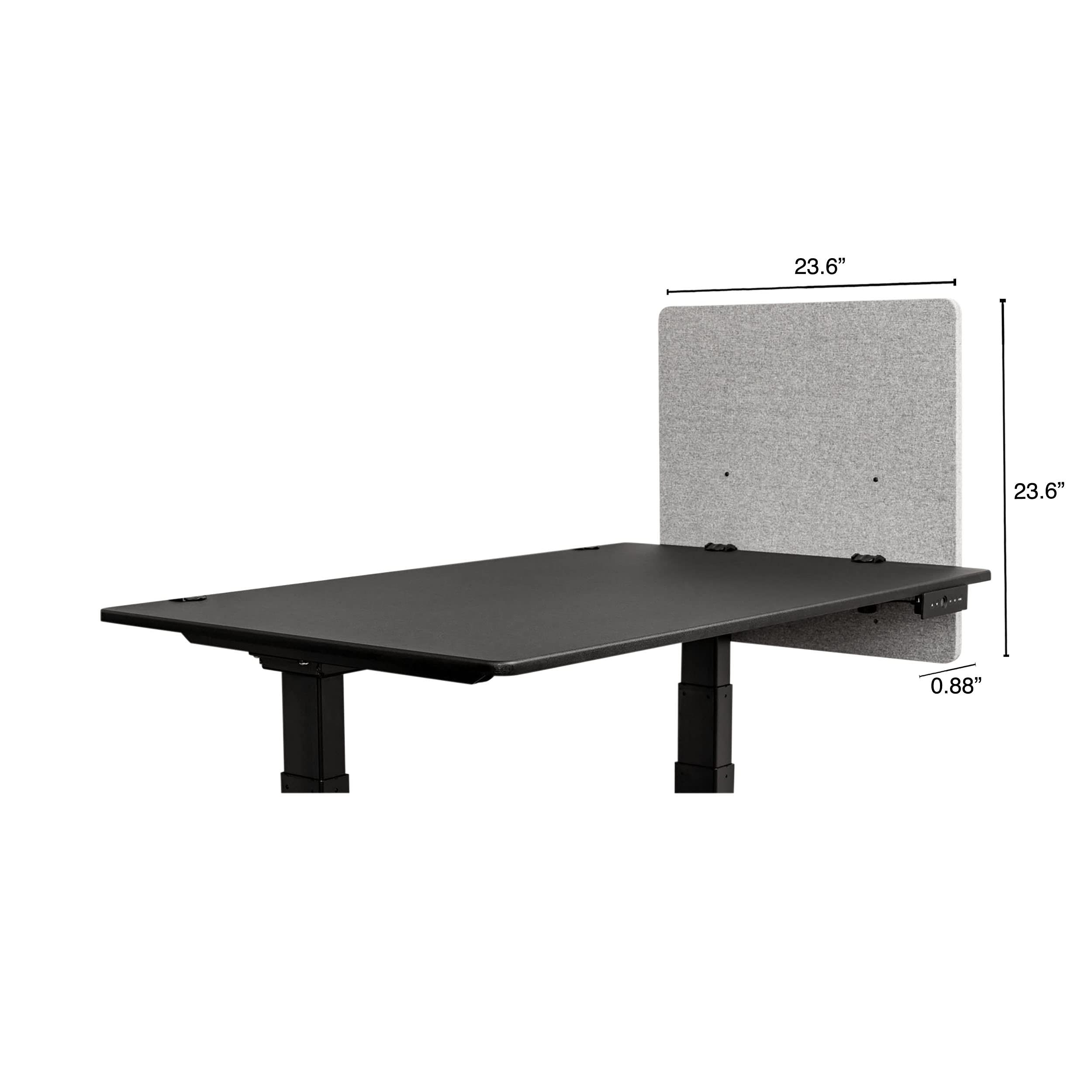 Refocus Clamp-On Acoustic Desk Divider Privacy Panel - 23.6