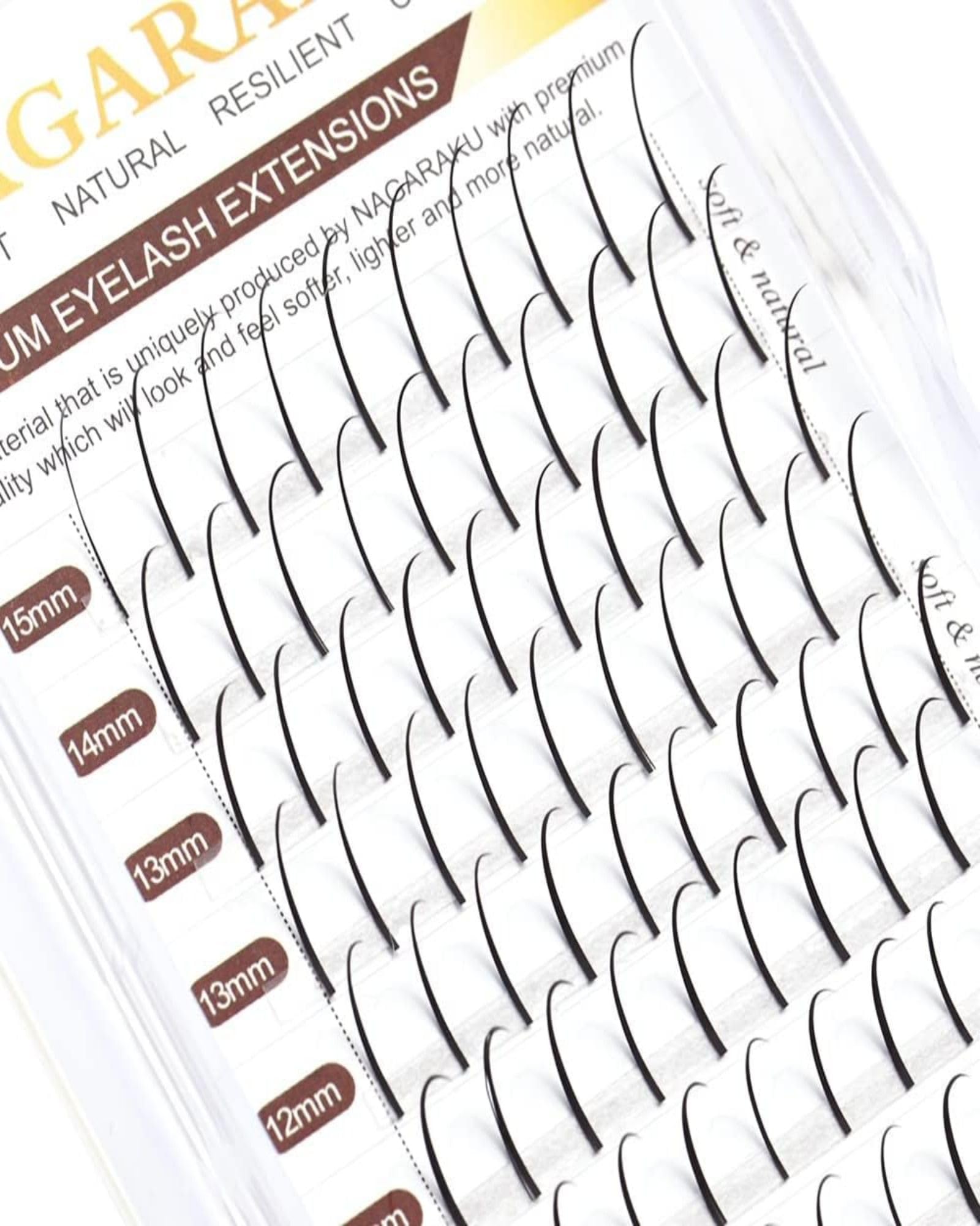 120 Pcs NAGARAKU Premade Spike Eyelash Extensions – Natural Hybrid Wispy Lashes, Matte Black (0.07D 8-15mm) for Individual Lash Mixing | Perfect for Bridal, Party & Special Occasion Makeup