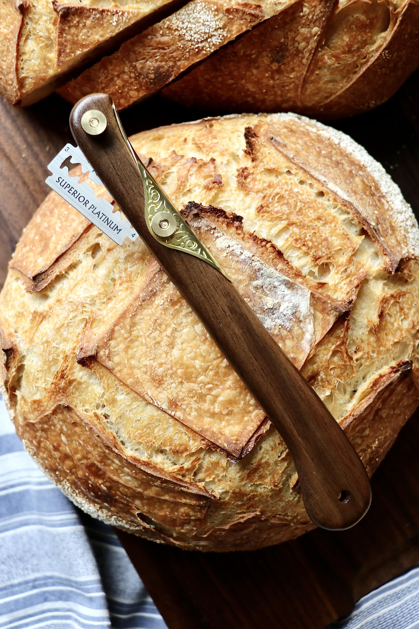 Premium Zatoba American Black Walnut Bread Lame - Professional Scoring Knife for Artisan Sourdough Baking - Perfect for Home Bakers & Professional Bakers (Great Gift for Bread Lovers)