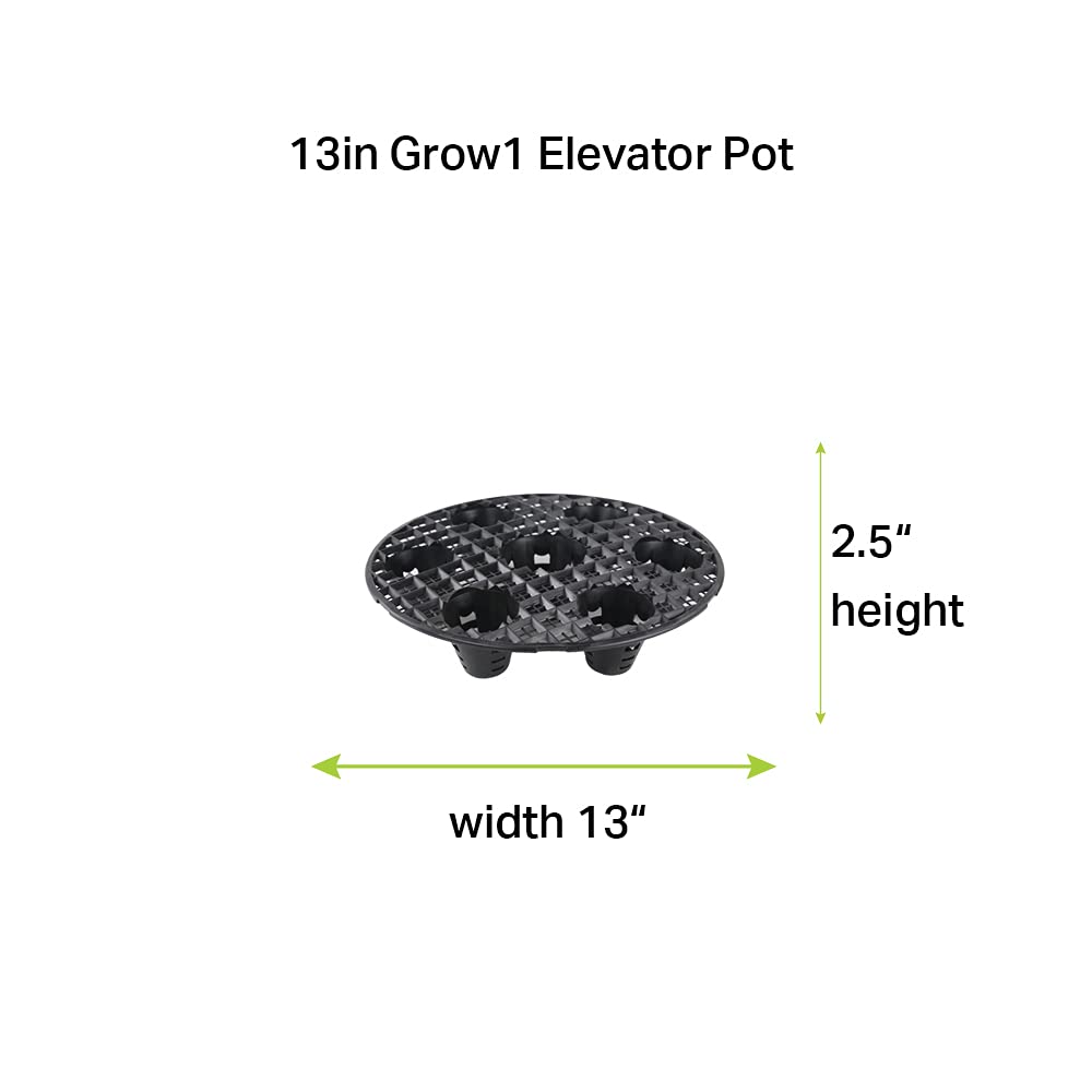 Grow1 13-Inch Plant Pot Stand with Drainage Holes - Heavy Duty Plant Elevator for Indoor/Outdoor Use - Perfect for Potted Plants, Flowers, and Herbs on Patio, Deck, or Garden
