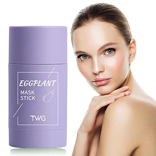 Green Tea Purifying Stick Mask - Deep Pore Cleansing, Blackhead Remover & Skin Brightening | Portable Face Mask Stick for All Skin Types (Men & Women) | Moisturizing & Purifying Treatment for Travel, Gym & Daily Skincare Routine (Purple)